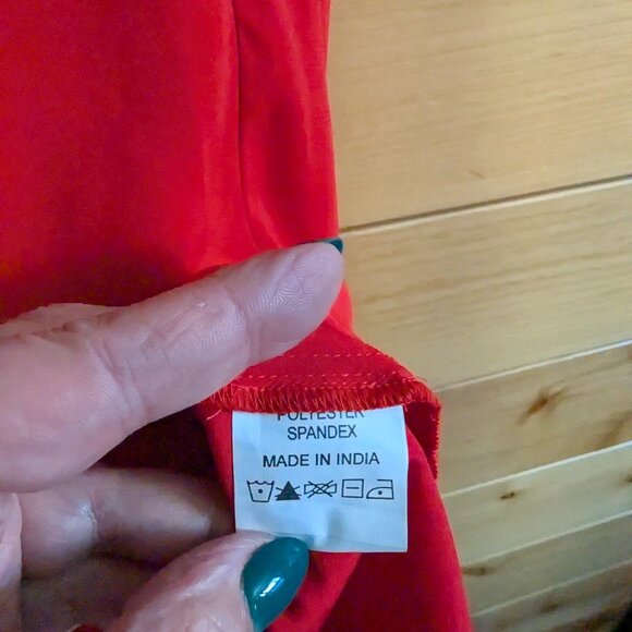 eShakti Red Maxi Formal Dress 4X - Picture 4 of 7
